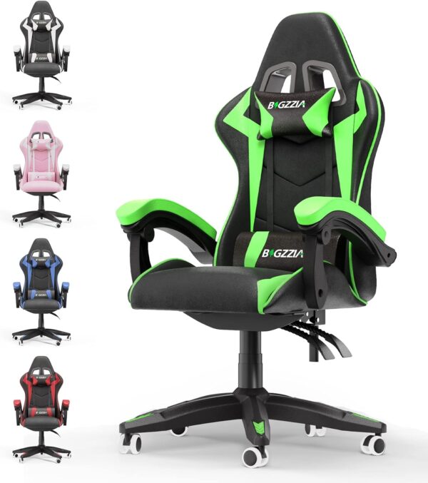 Ergonomic Gaming Chair – Adjustable Racing Style Chair with Pillow & Lumbar Support
