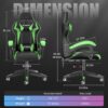 Ergonomic Gaming Chair – Adjustable Racing Style Chair with Pillow & Lumbar Support - Image 3