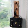 Vertical Key Holder for Wall - Mounted Wooden Key Rack Organizer with Hooks - Image 5