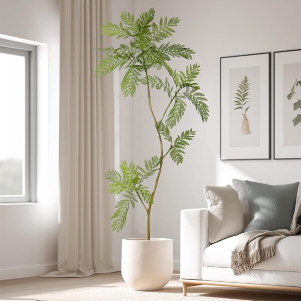 5.7ft Faux Jacaranda Tree with Lifelike Green Leaves