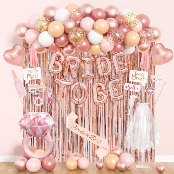 Bachelorette Party Decorations Supplies, Rose Gold Bridal Shower Decorations