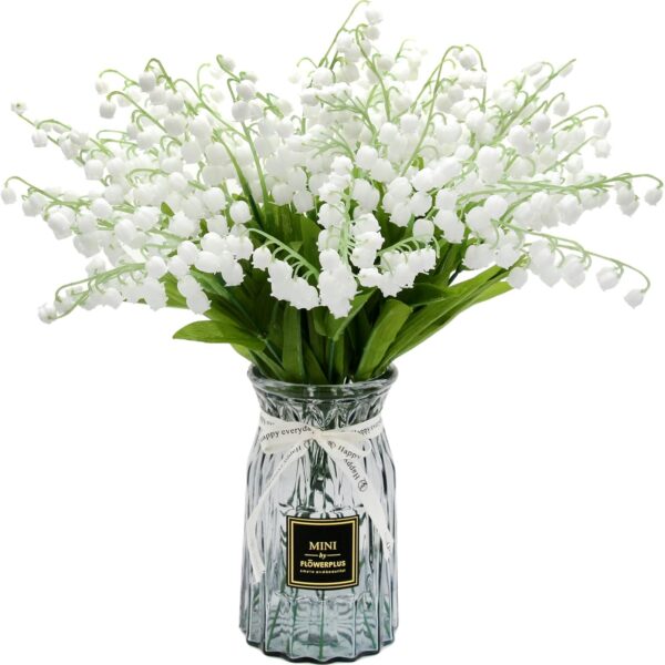 12 Pcs Artificial Lily of the Valley Flowers for Wedding & Garden Decor