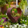 Rustic Heart-Shaped Metal Plant Hangers for Indoor/Outdoor Decor – Perfect Gift for Mom - Image 2