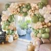 Sage Balloon Garland Kit – 134pcs Green, White & Gold Balloons for Weddings & Showers - Image 4