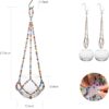 2-Pack Handmade Glass Beaded Hanging Planters for Indoor Plants - 5.1inch, Clear Glass Terrarium - Image 2