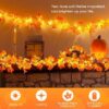 2-Pack Fall Garland with 40 LED Maple Leaves String Lights, 20Ft Battery-Operated Fall Decorations for Home - Image 2