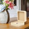 Velvet Necklace Pendant Gift Box (Beige) - Image 2