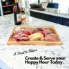 15" Rustic Wood Slice Grazing Board with Handles, Live Edge Charcuterie & Candle Tray - Image 2