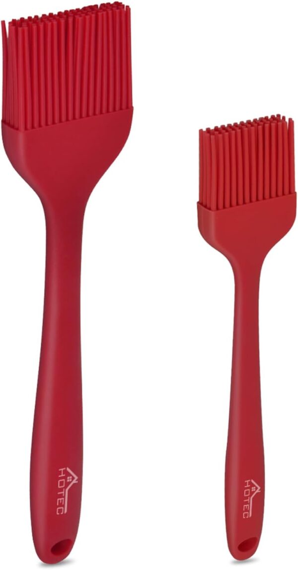 2-Pack Silicone Basting Brushes – Heat Resistant for Oil, Butter & Marinades (Red)