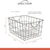 Utility Wire Storage Baskets with Handles, Sturdy Metal Organizer Bins for Kitchen, Pantry, Closet & Garage - Image 2
