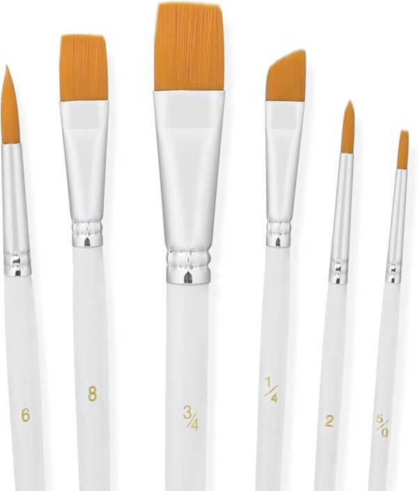 6-Piece Cake Painting Brushes Set – Food-Safe Decorating Brushes for Cookies & Cakes