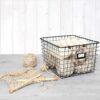 Medium Wire Storage Basket for Pets, Toys, Office & Dorm Organization (Black) - Image 2