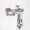 Vintage Entryway Station with Industrial Gray Basket - Image 2