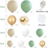 Sage Balloon Garland Kit – 134pcs Green, White & Gold Balloons for Weddings & Showers - Image 2