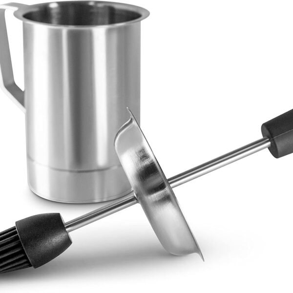 asting Pot & Brush Set – Silicone BBQ Basting Brush with Sauce Pot for Grilling & Smoking