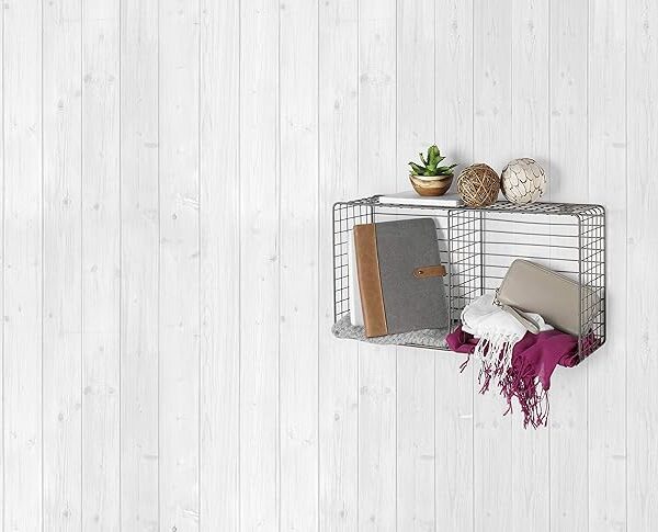 Vintage Wall-Mount Cube and Hook Station for Storage & Organization in Entryway, Laundry Room & More