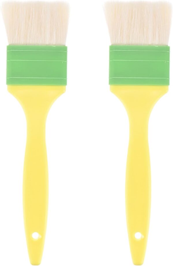 2-Pack Pastry Brush Set – Wool Basting & BBQ Oil Brushes (2")