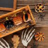 Set of 8 Thanksgiving Fall Ceramic Pumpkins, Black & Orange, 2 Sizes for Indoor Home Decor - Image 2