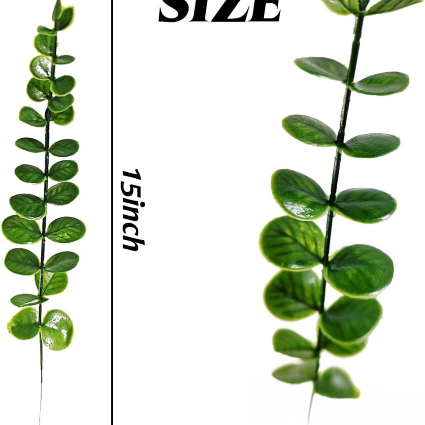 25-Piece Faux Eucalyptus Stems – Artificial Greenery for Bouquets & Home Decor