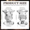 36 Pcs Glass Taper Candle Holders – 2 Styles for Wedding, Party, or Home Decor - Image 2