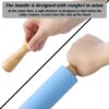 15" Silicone Rolling Pin – Stainless Steel Core, Non-Stick Surface & Comfortable Wood Handles for Baking - Image 5