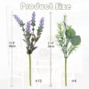 3 Bundles Artificial Lavender Stems for Vase & Floral Arrangements - Image 4