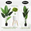 5 Ft, Faux Tropical Palm Tree with Tall Planter - Image 6