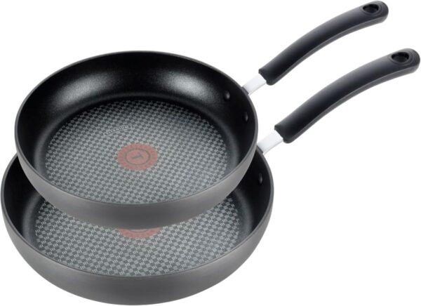 Ultimate 2-Piece Hard Anodized Nonstick Fry Pan Set – 10" & 12" Skillets, Oven Safe to 400°F, Dishwasher Safe, Grey