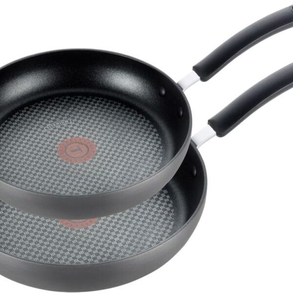 Ultimate 2-Piece Hard Anodized Nonstick Fry Pan Set – 10" & 12" Skillets, Oven Safe to 400°F, Dishwasher Safe, Grey