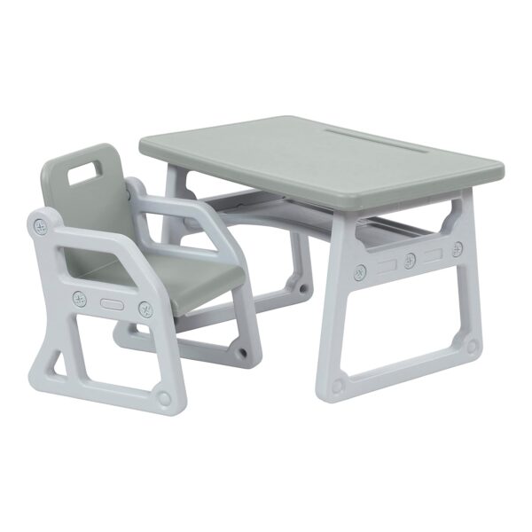 "Toddler Desk & Chair Set – Grey"