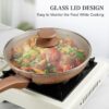 3-Piece Nonstick Frying Pan Set with Lids – Granite Cookware, Induction Compatible, PFOA-Free, Toxin-Free - Image 5