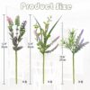 3 Bundles Artificial Lavender – Faux Purple Flowers for Vase, Wedding & Home Décor - Image 5