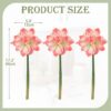 3PCS 17.3" Artificial Amaryllis Flowers – Peach Pink Silk Bouquet for Home & Wedding Décor - Image 5