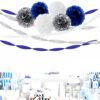 Navy, White & Silver Crepe Streamers – 9 Rolls Party Decor for Graduation, Birthday, Wedding & More - Image 4
