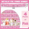 4-Pack 10ft Pink Foil Fringe Garland – Tinsel Banner for Party & Holiday Decor - Image 4