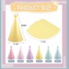 30 Pcs Rainbow Cone Party Hats – Pastel Theme with Pom Poms - Image 4