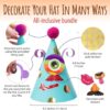 "DIY Party Hats for Kids – Fun Craft Kit with Stickers - Image 4