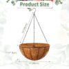 8-Pack 14" Metal Hanging Planters with Coconut Coir Liners & Chains - Image 4