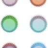 Jumbo Cupcake Liners, 300-Count, 6 Designs (Green-Orange Gradient) - Image 4