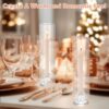 10-Piece Hurricane Glass Candle Holders, 11.8" Tall Taper Candlestick Holders for Weddings & Decor - Image 2