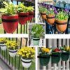 3-Pack 6-Inch Railing Planters for Outdoor Plants – Made in the USA - Image 3