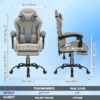 Gaming Chair for Kids – Ergonomic PC Chair with Footrest & Lumbar Support (Gray) - Image 3