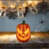 Flickering Halloween Pumpkin LED Candle, Battery-Operated with Timer for Indoor Party Decor - Image 4