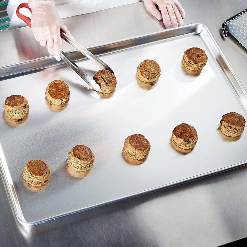 6-Pack Aluminum Sheet Pans – Full Size 26x18" Commercial Bakery Baking Trays