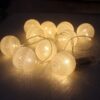 2-Pack Battery-Operated Cotton Ball Lights – LED Fairy String Lights for Bedroom & Cozy Decor - Image 2