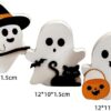 3-Piece Cute Halloween Ghost Decorations, PVC Table Signs for Tiered Tray & Home Decor - Image 4