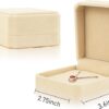 Velvet Necklace Pendant Gift Box (Beige) - Image 4