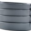 Set of 4 Oval Ceramic Pie Pans – 8"x5" Deep Au Gratin Dishes with Handles, Oven Safe (Gray) - Image 2