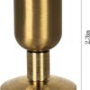 Set of 8 Vintage Gold Taper Candle Holders – Wedding & Christmas Table Decor - Image 2