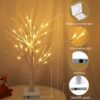 Set of 2 Warm White Birch LED Fairy Light Trees, Battery/USB Powered, 24 LEDs for Home & Event Decor - Image 4
